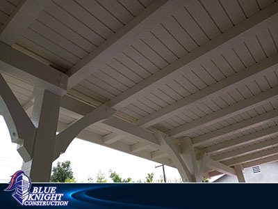 Wood Patio Covers & Pergolas Orange County solid roof 1